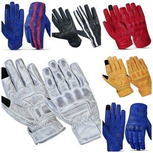 Motorcycle Racing Gloves Touchscreen Leather Armored Riding Gloves